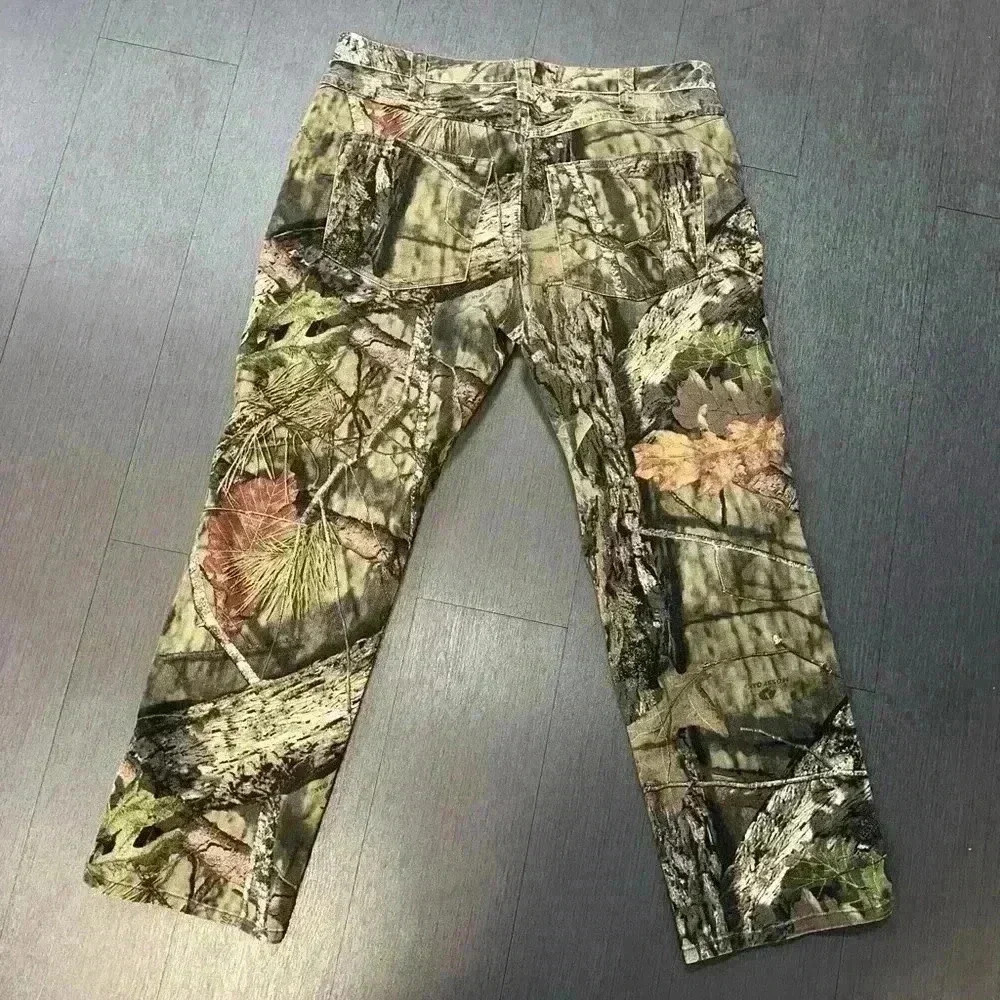 Men's Mossy Oak Camo Pants 38/32 Green Hunting